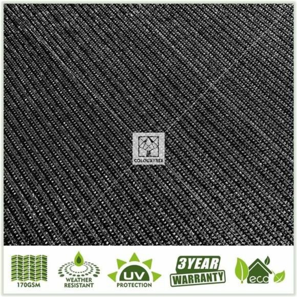 6' x 50' Black Fence Privacy Screen Windscreen Cover Fabric Shade Tarp Mesh - Picture 4 of 7